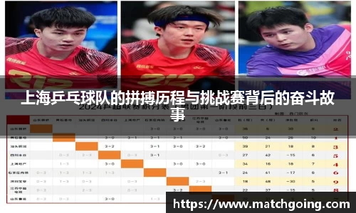 上海乒乓球队的拼搏历程与挑战赛背后的奋斗故事