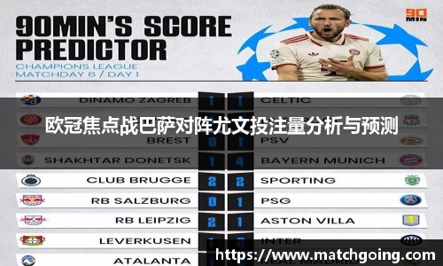 欧冠焦点战巴萨对阵尤文投注量分析与预测